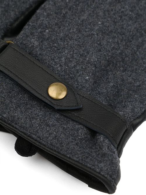 Suitable Gloves Wool Leather Anthracite Black Product / Detail