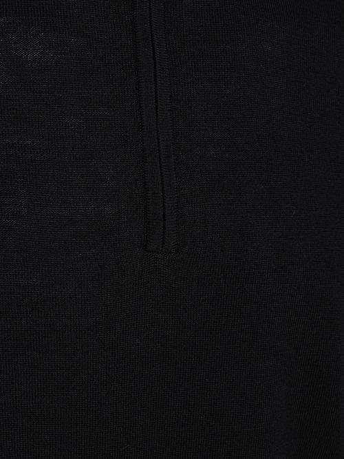 Profuomo Half Zip Pullover Merino Wool Black