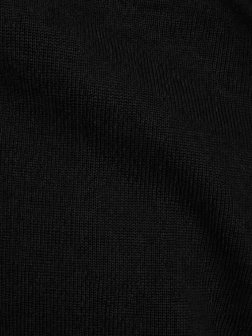 Profuomo Longsleeve Polo Shirt Merino Wool Black Product / Detail