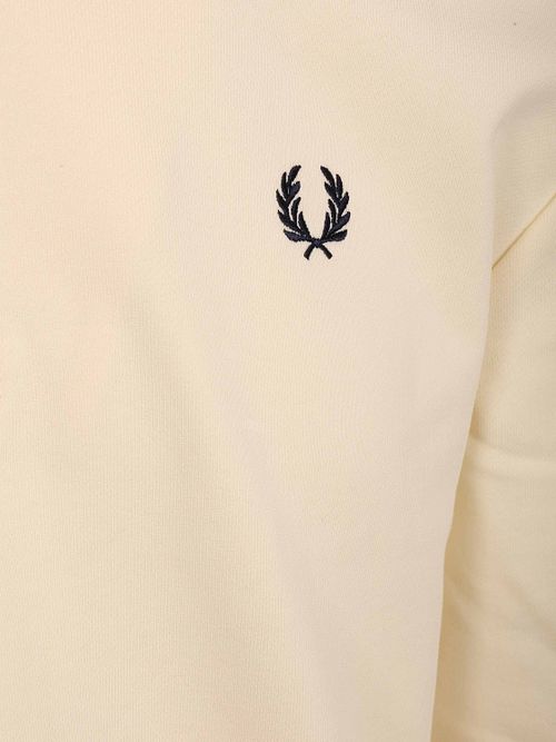 Fred Perry Longsleeve Half Zip Poloshirt Ecru