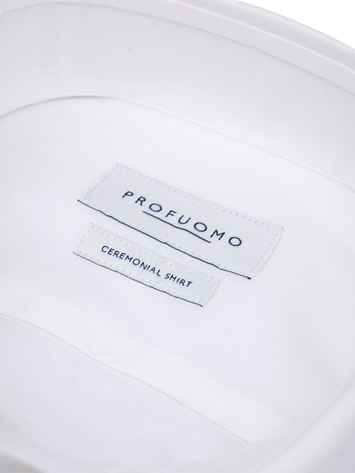 Profuomo Chemise Cut Away Manchette Double Off White Product / Detail