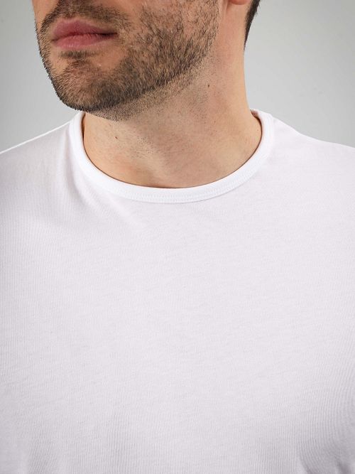 Suitable Ota T-Shirt Col Rond Blanc Lot de 6 Model / Detail