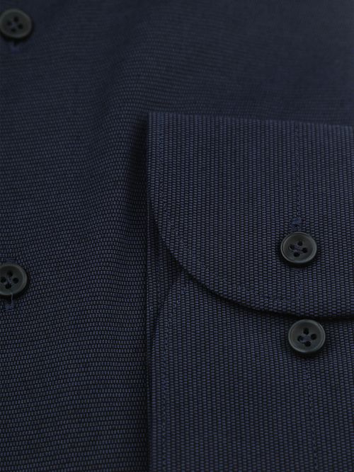 Profuomo Japanese Knitted Hemd Structure Navy Product / Detail