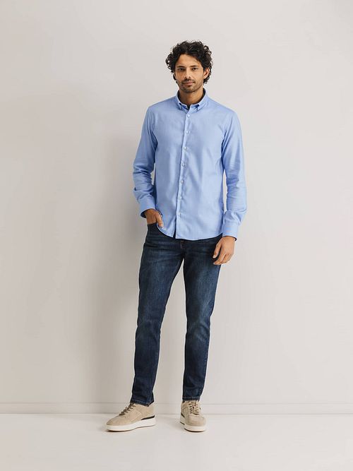 State Of Art Essentials Oxford Hemd Blau Model / Voorkant