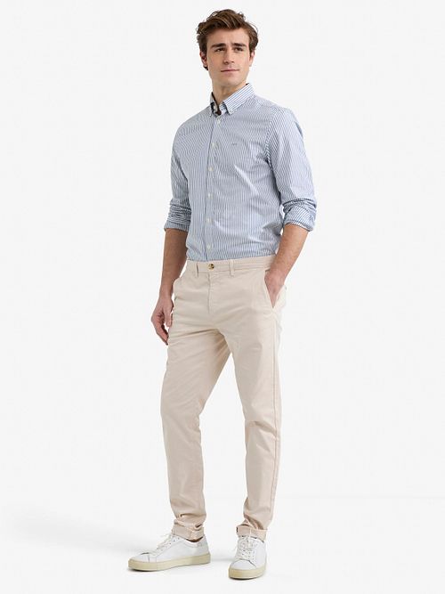 McGregor Hemd Oxford Streifen Blau Model / Voorkant