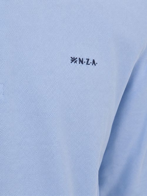 NZA Longsleeve Polo Hamton Piqué Blau