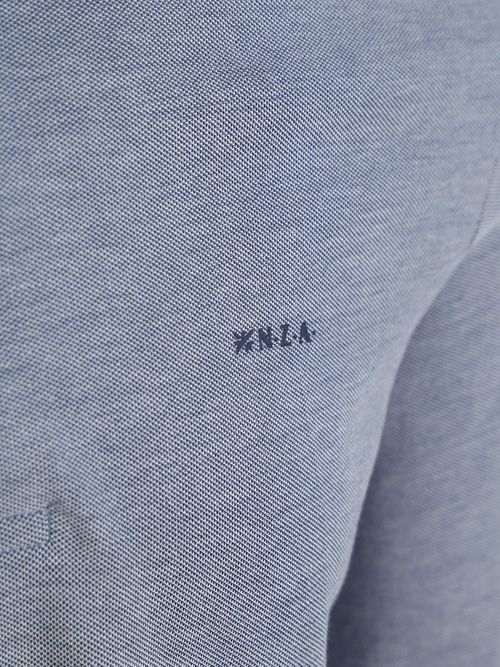NZA Longsleeve Polo Hamton Piqué Blau Product / Detail