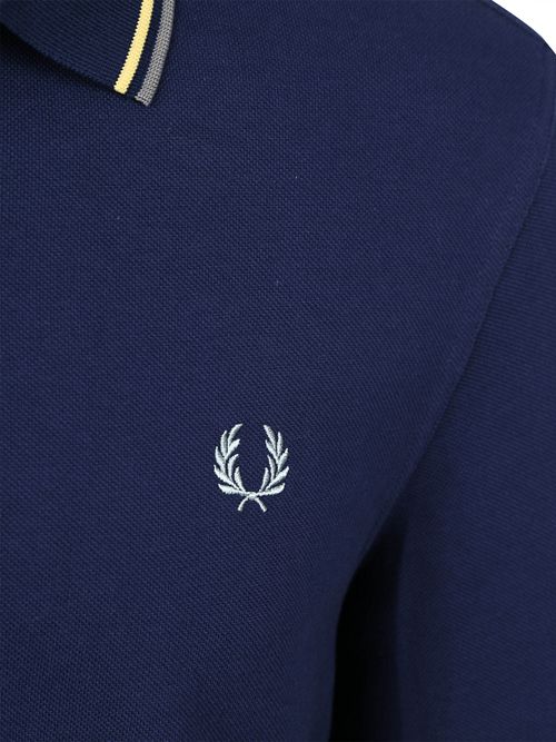 Fred Perry Langarm-Poloshirt Navy 48A