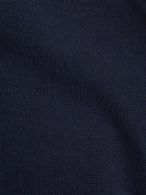 Profuomo Longsleeve Poloshirt Merinowolle Navy