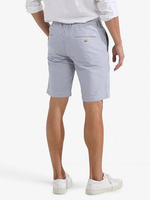 McGregor Shorts Striped Seersucker Medium Blue Model / Achterkant