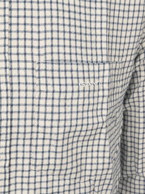 Gant Hemd Flanel Ruit Blauw