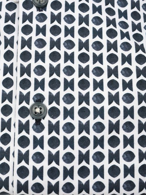 R2 Hemds Single Jersey Print Navy