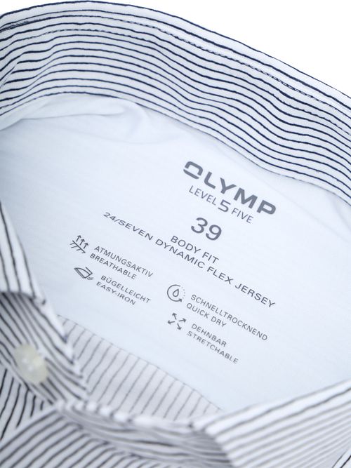 OLYMP Hemd Level 5 24/Seven Penstripe Blauw Product / Detail