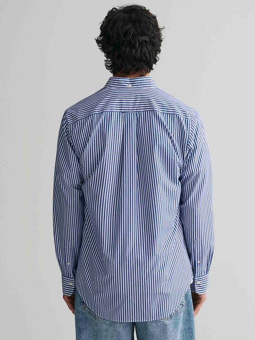 Gant Casual Hemd Streep Blauw Model / Achterkant