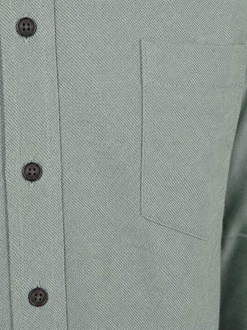 CASAMODA Overhemd Faux Uni Groen