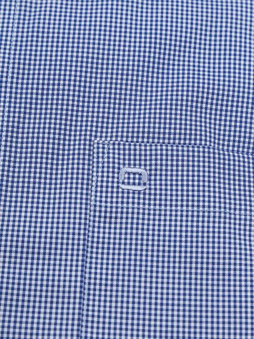 OLYMP Overhemd Luxor Korte Mouw Ruit Royal Blauw Product / Detail