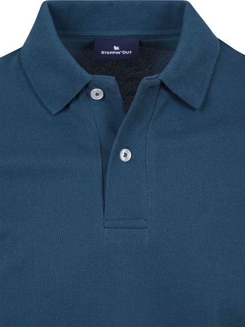 Steppin' Out Polo Piqué Royal Blauw Product