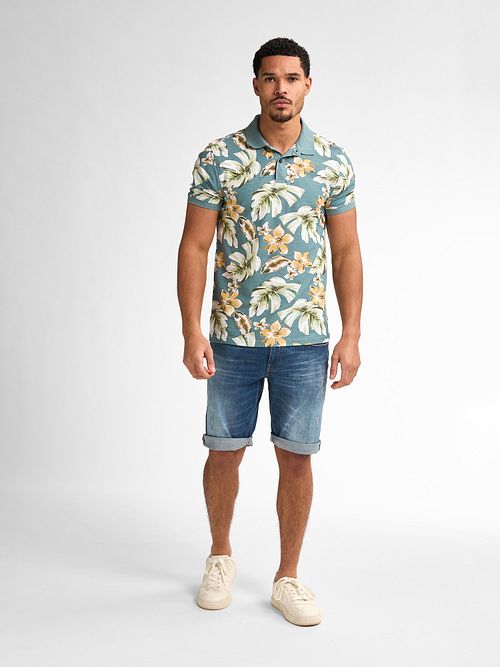 Petrol Polo Blueview Blauw Model / Voorkant