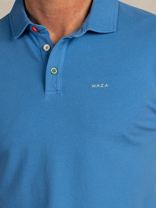 NZA Polo Hawera Sailing Blauw Model / Detail