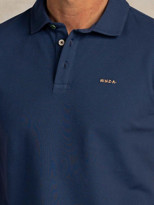 NZA Polo Hawera Navy Sky Model / Detail