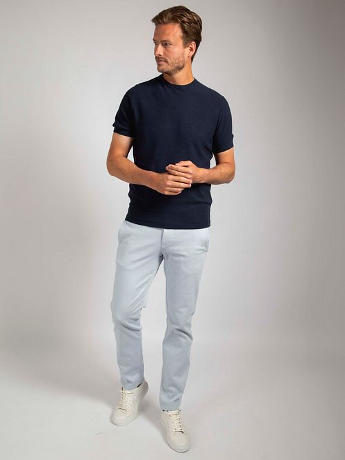 Suitable Piqué T-shirt Linnen Navy Model / Voorkant