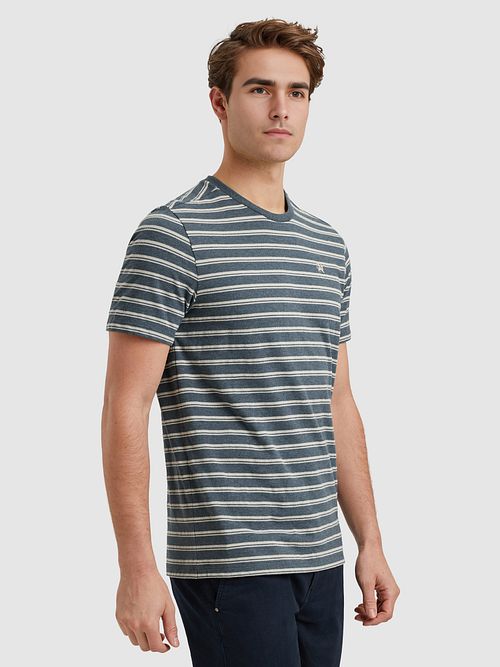 Vanguard T-Shirt Jersey Melange Blauw Model / Voorkant