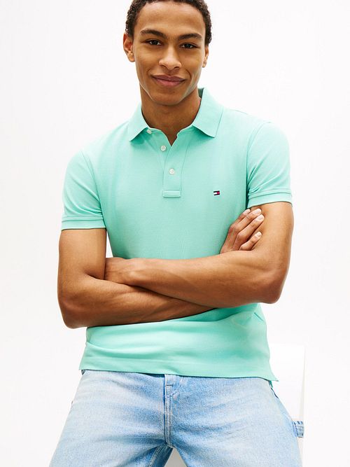 Tommy Hilfiger T-shirt Essential Aqua Blauw Model / Detail