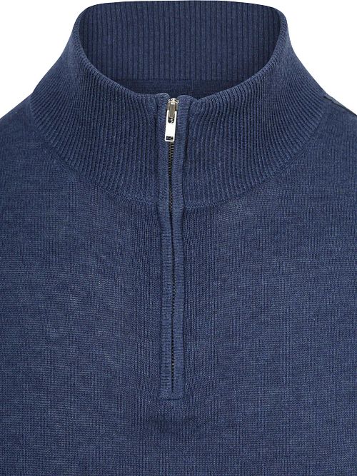 Steppin' Out Half-Zip Trui Colin Indigo Denim Product / Detail