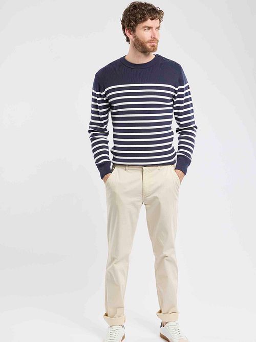 Armor-Lux Groix Trui Strepen Navy Model / Voorkant