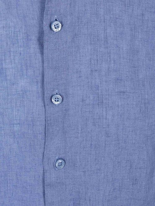 State of Art Chemise De Lin Bleu Mid