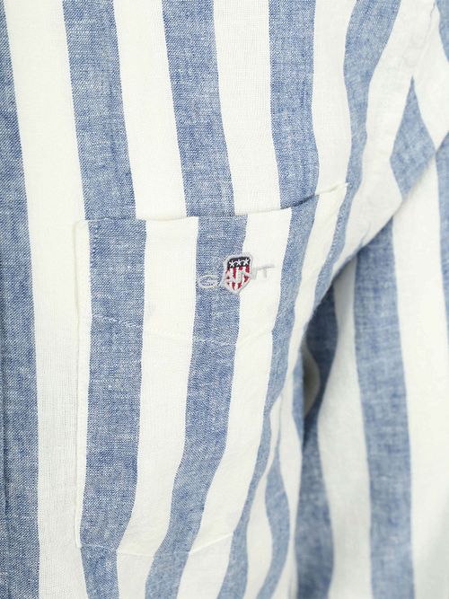 Gant Cotton Linen Chemise Rayures Bleu Product / Detail