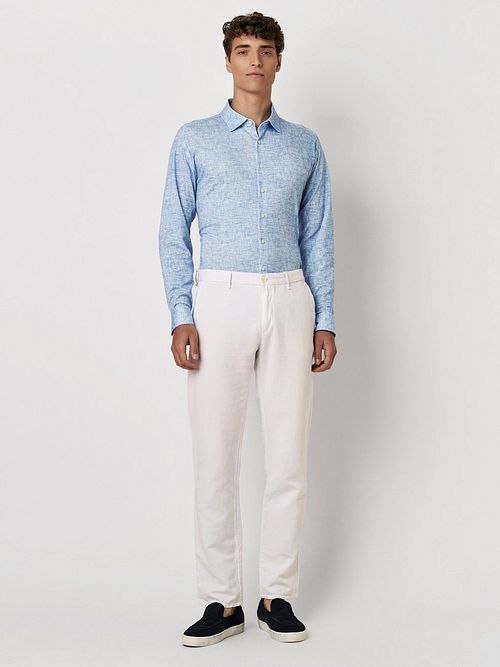 Desoto Chemise Kent Monochrome Bleu Model / Voorkant