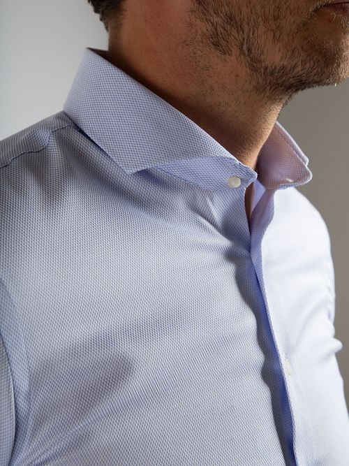 Suitable Chemise Jacquard Luxe Bleu Clair Model / Detail