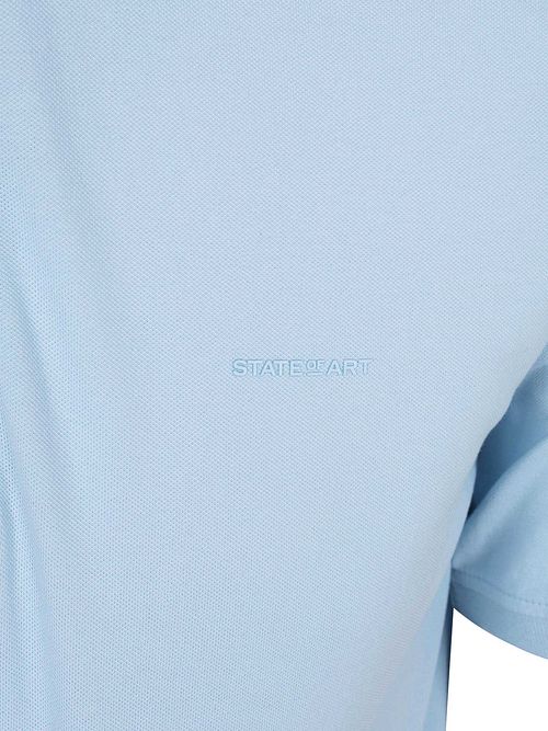 State of Art Poloshirt Piqué Bleu Clair Product / Detail