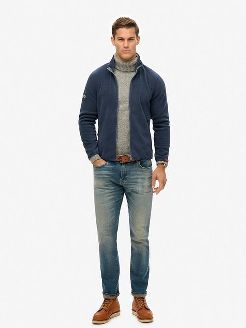 Superdry Cardigan Polaire Lauren Navy Model / Voorkant