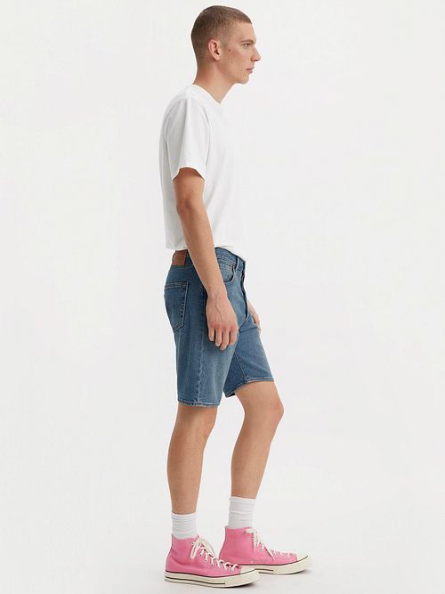 Levi's Pantalon 501 Denim Short Mid Bleu Model / Zijkant