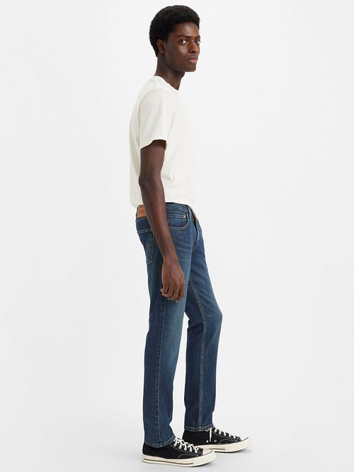 Levi's 511 Denim Jeans Bleu Marine Model / Zijkant