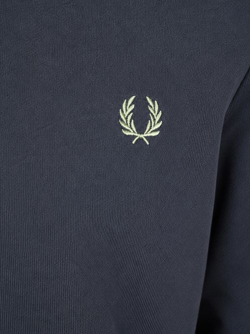 Fred Perry Pull Demi-Zip Bleu Foncé
