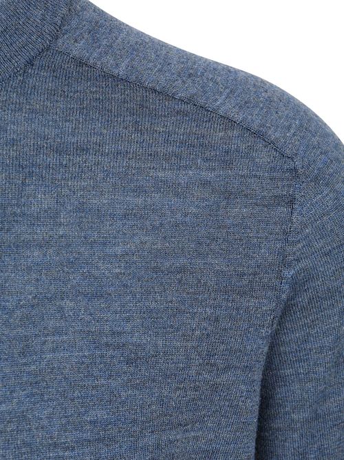 R2 Pull Laine mérinos Bleu