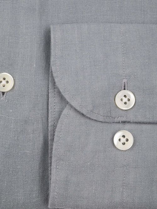 Profuomo Camicia Elegante Lino Blu Product / Detail