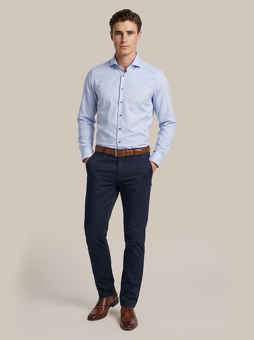 Camicia Suitable Mélange azzurro chiaro Model / Voorkant