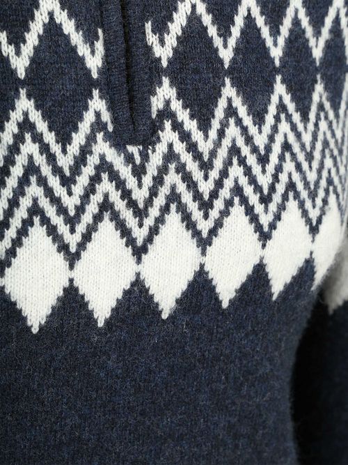 Suitable Avery Nordic maglione Half Zip in misto lana navy Product / Detail