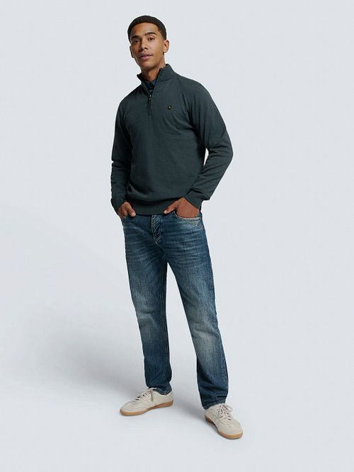 Maglione half zip No Excess blu navy Model / Voorkant