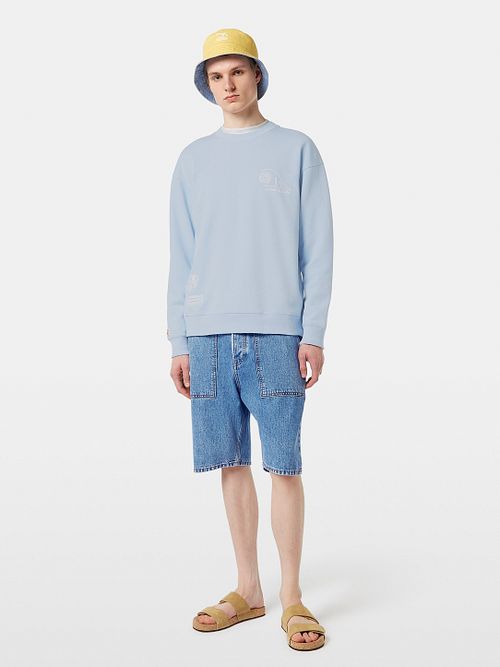 Maglione Scotch and Soda ricamato azzurro chiaro Model / Voorkant