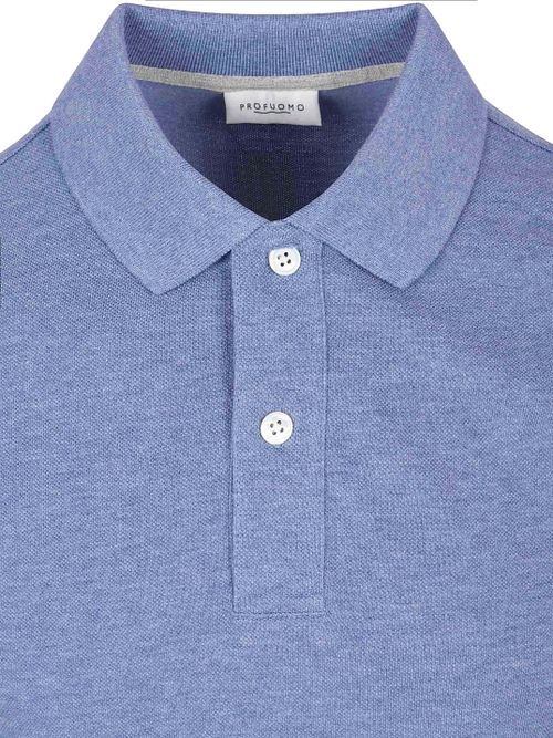 Profuomo Polo Piqué Blue Melange Product / Detail