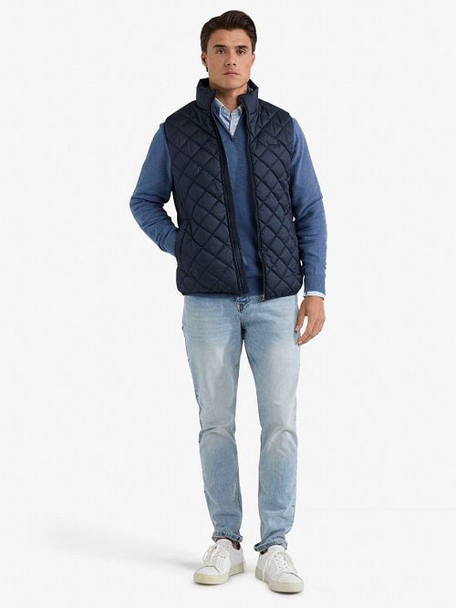 Bodywarmer trapuntato McGregor Navy Model / Voorkant