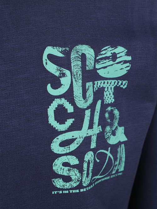 Felpa Scotch and Soda con logo navy Product / Detail