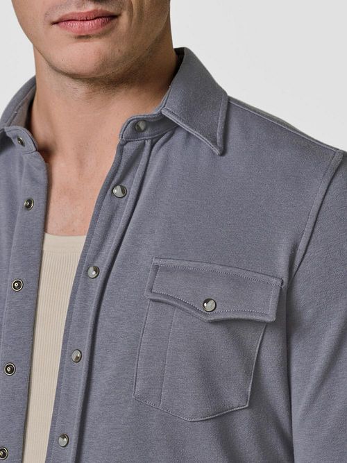 Profuomo Overshirt Western Blue Model / Detail