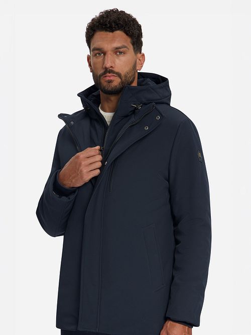 No Excess Jacket Hooded Softshell Navy Model / Voorkant