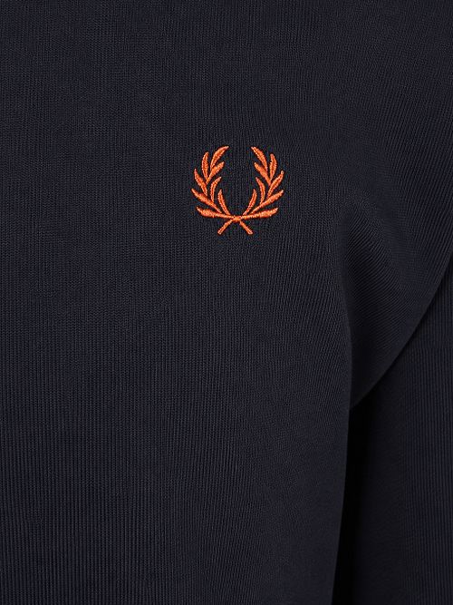 Fred Perry Longsleeve Half Zip Polo Shirt Navy